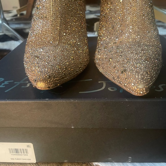 Betsey Johnson Glittering Gold Ankle Booties - Picture 4 of 5